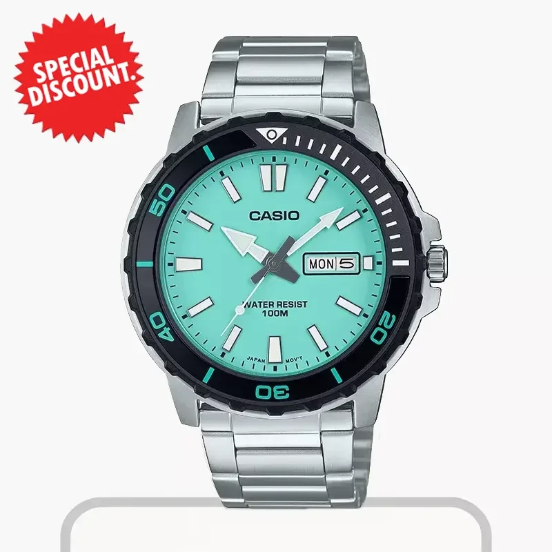 Casio Tiffany Blue Dial Sporty Men's Watch- MTD-125D-2A2V